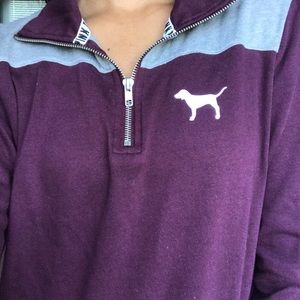 Purple quarter zip